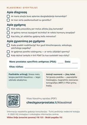 Galas: Lankstinukas „Kokius klausimus užduoti urologui?“