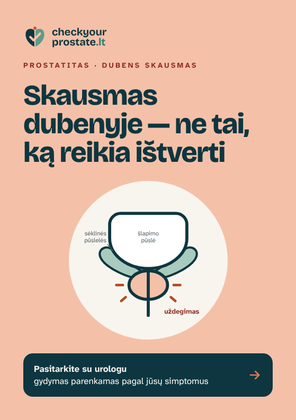Priekis: Lankstinukas apie prostatitą ir dubens skausmą